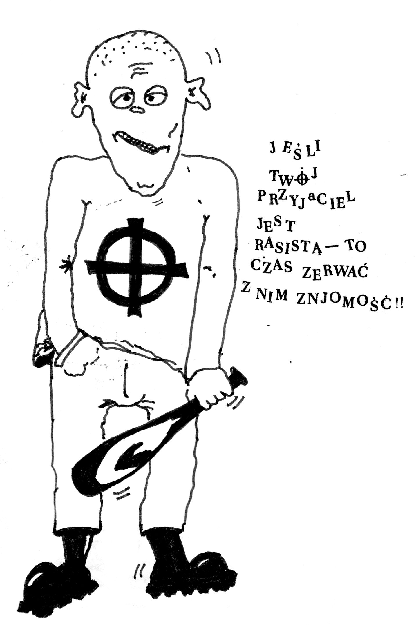Wybrane plakaty rozklejane w Bogatyni przed manifestacją 21 marca 1995 r. z okazji Międzynarodowego Dnia Walki z Dyskryminacją Rasową