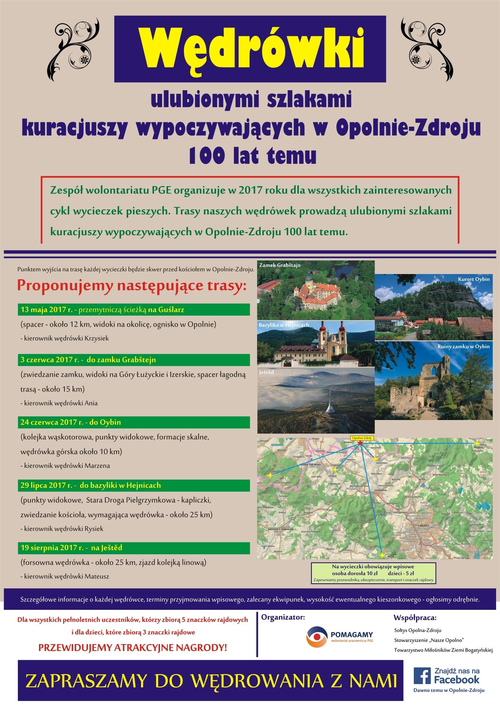 Wędrówki śladami kuracjuszów Bad Oppelsdorf z wolontariuszami PGE