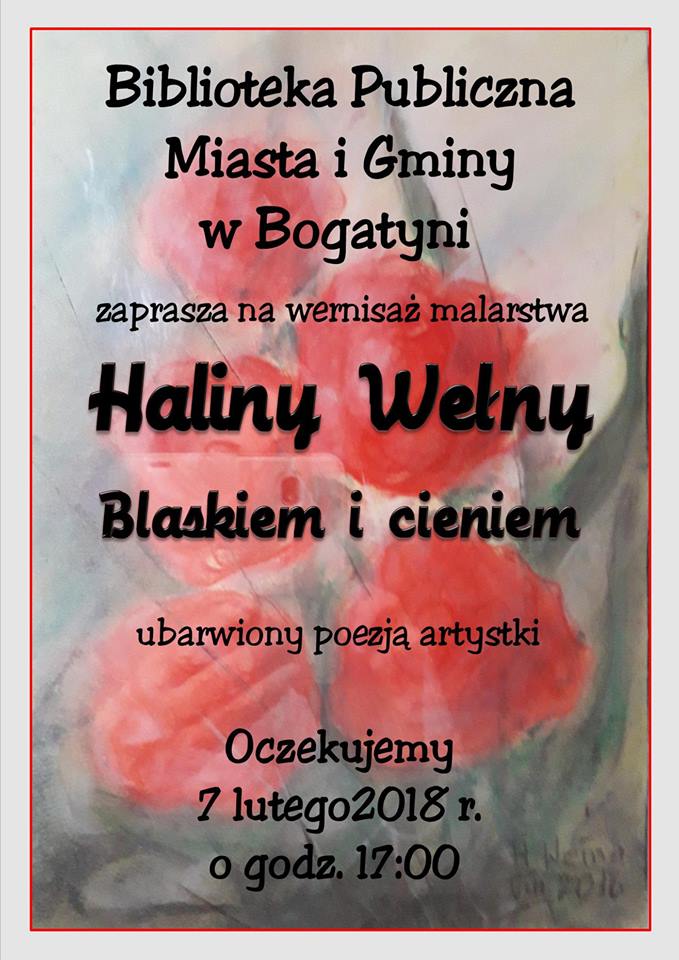 Blaskiem i cieniem - wernisaż H. Wełny