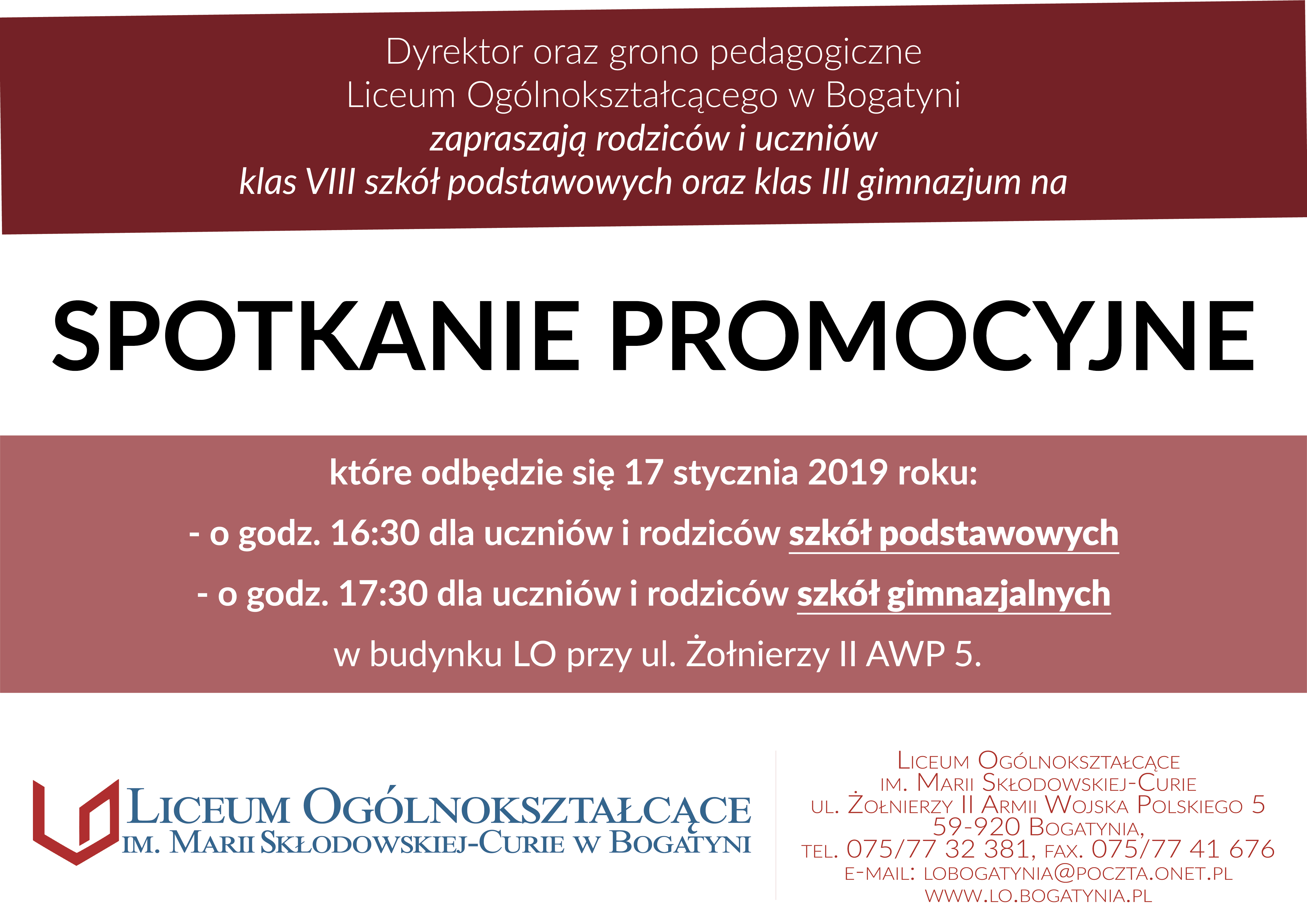 spotkanie promocyjne LO 2019