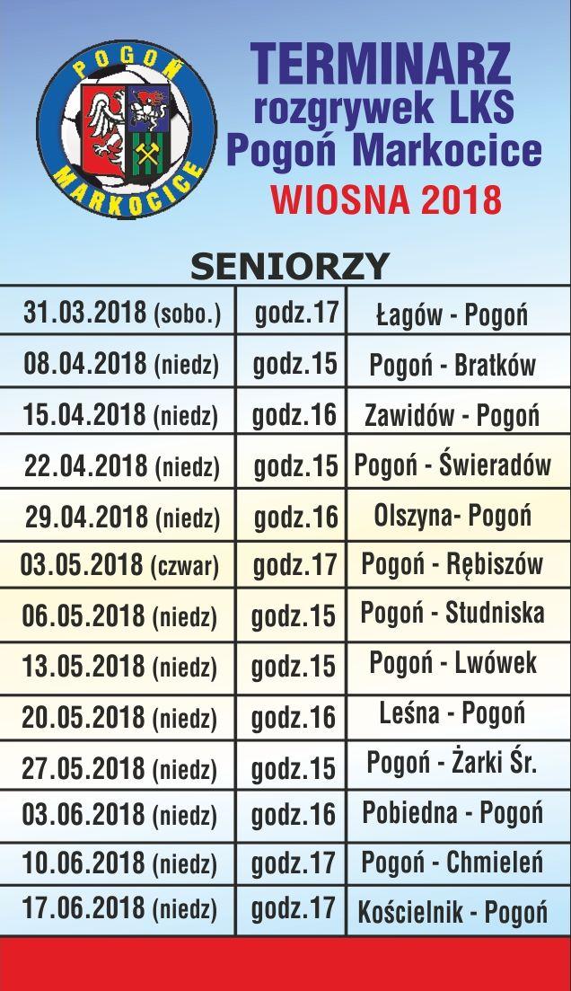 Seniorzy wiosna 2018