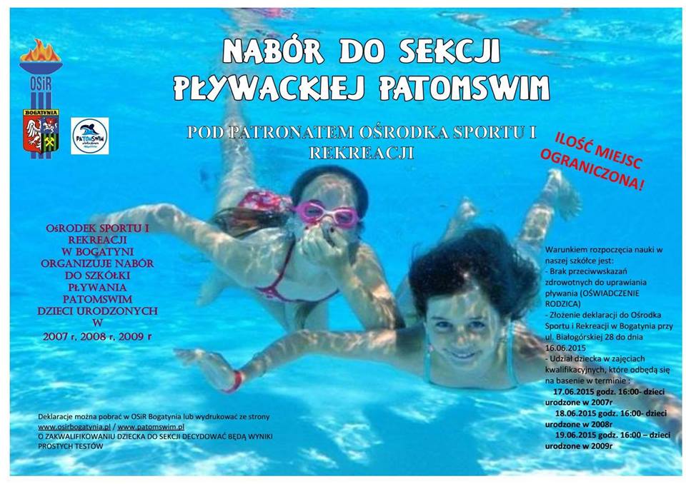 patomswim nabor 2015 plakat