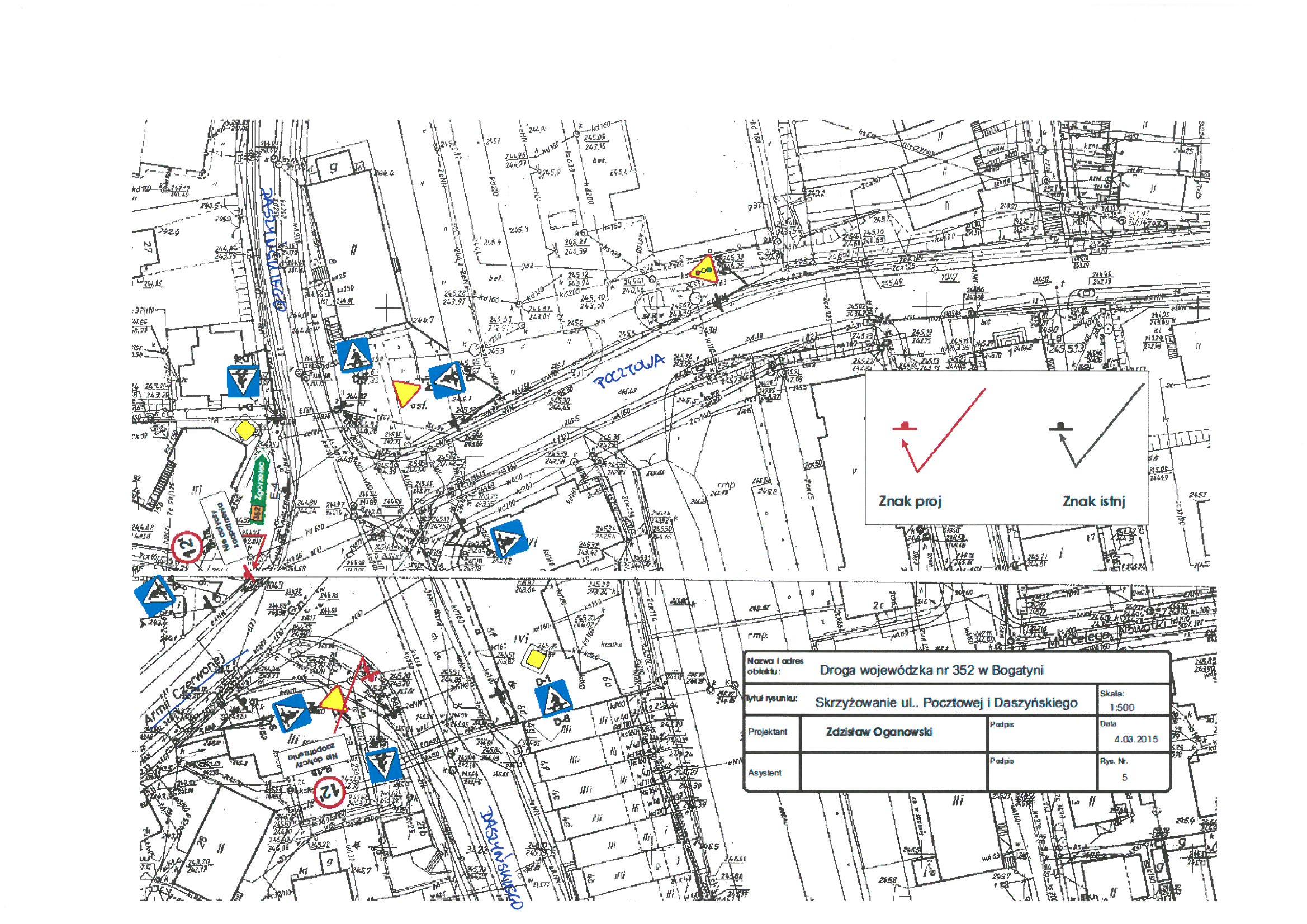 Mapka zmian organizacji ruchu w Bogatyni